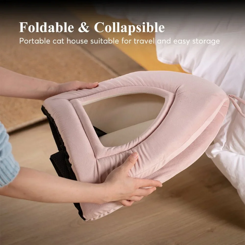 Large Cat Bed - Soft Cat Tent - Pink - 19x19 inches - New In Original Packaging